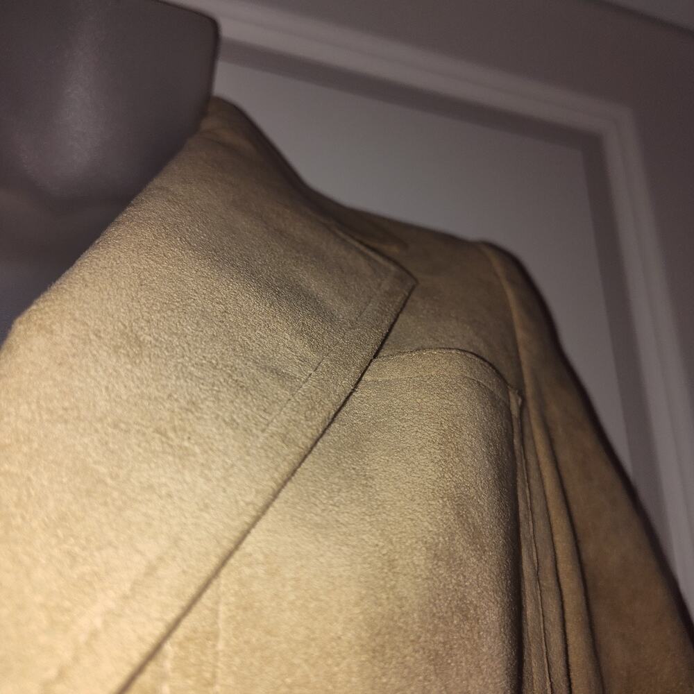 Ultra Suede Woman's Brown Two-Piece Jacket Skirt Suit Size XS Bag1 - Picture 3 of 5